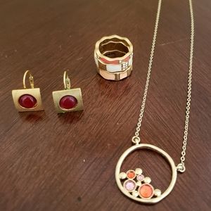 Lia Sophia Necklace and Ring, Style Earrings